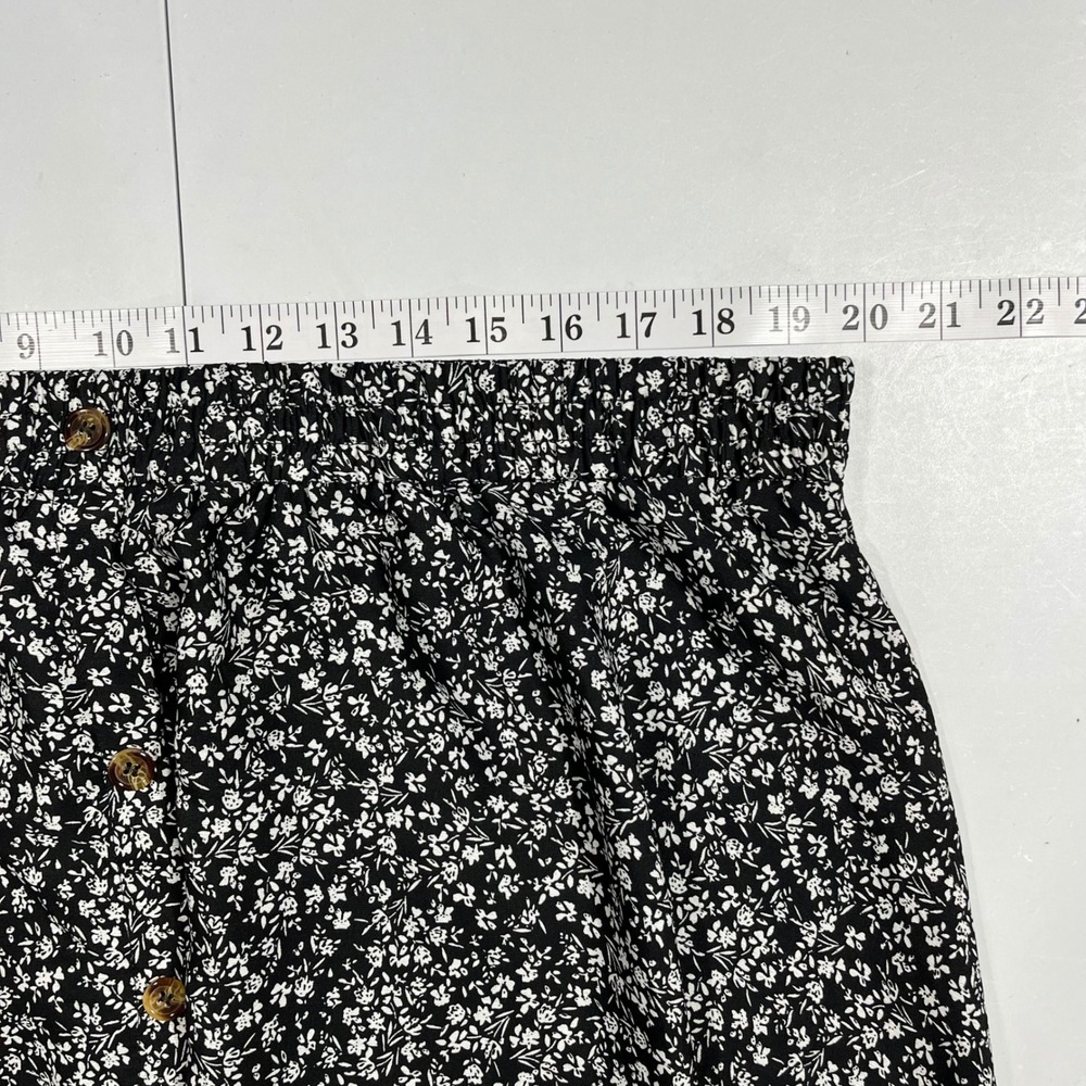 Ditsy Floral Button Front Maxi Skirt Womens 4XL Dark Cottagecore Fairy Grunge - Picture 5 of 9